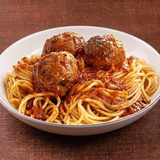 Lunch #8 Spaghetti and Meatballs with Salad
