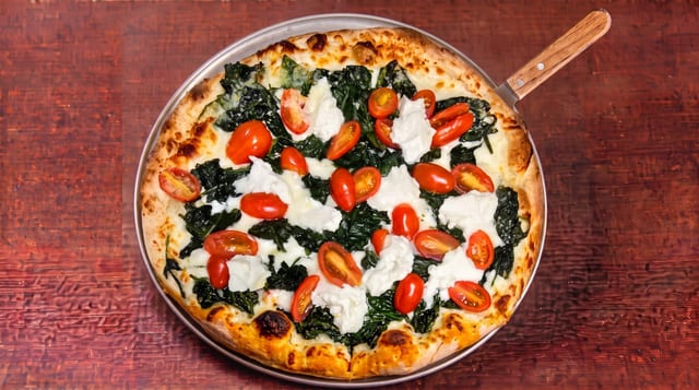 Spinach and Ricotta Pizza.