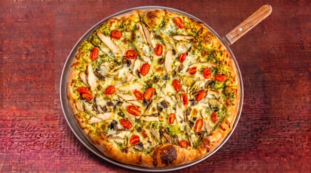 Chicken Pesto Pizza.