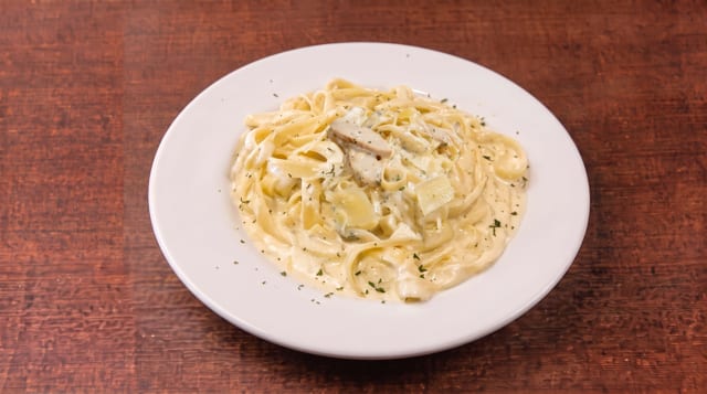 Fettuccine Chicken Alfredo.