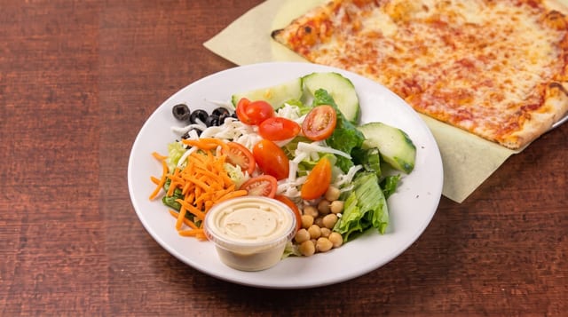 Lunch #2 One 1-Topping Slice, Salad, and Drink.
