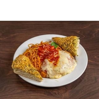 Chicken Parmigiana with Spaghetti